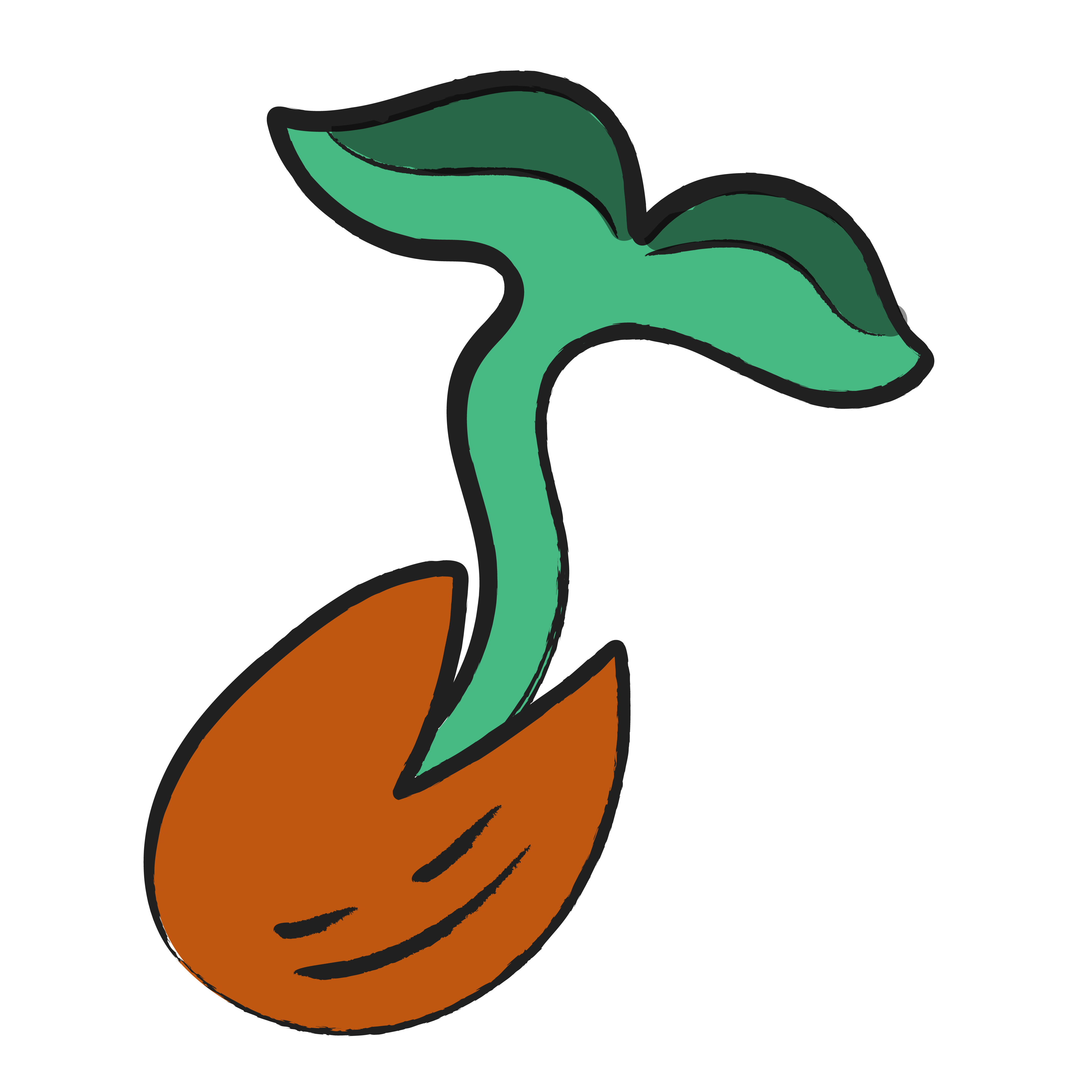 An illustration of a seed sprouting.